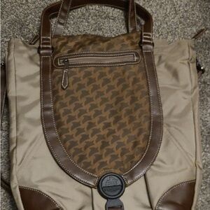 Elegant Brown and Tan Messenger Bag